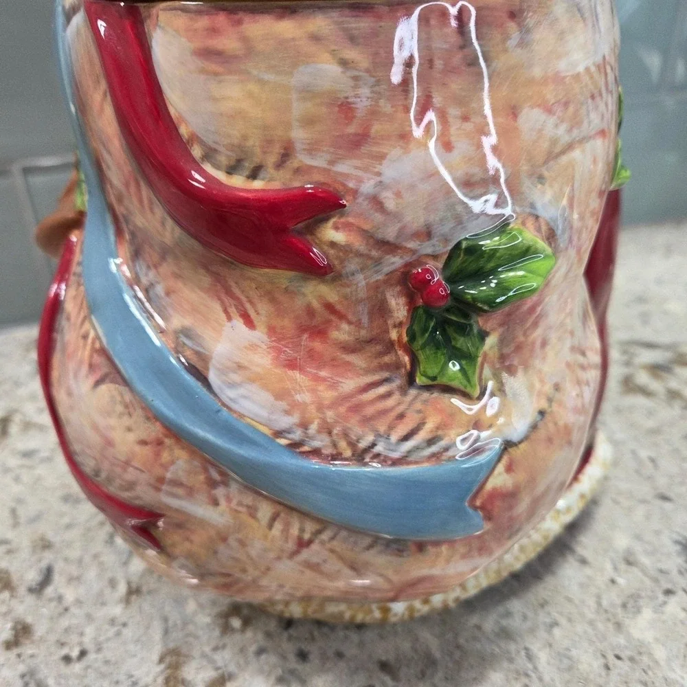 Certified International Enchanted Santa Cookie Jar Susan Winget Christmas Decor